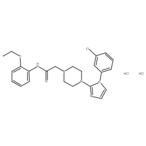 2-(4-(1-(3-chlorophenyl)-1H-imidazol-2-yl)piperazin-1-yl)-N-(2-ethoxyphenyl)acetamide dihydrochloride Structure