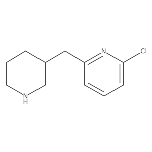 2-Chloro-6-[(piperidin-3-yl)methyl]pyridine Structure