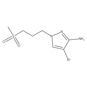 4-Bromo-1-(3-(methylsulfonyl)propyl)-1h-pyrazol-3-amine Structure