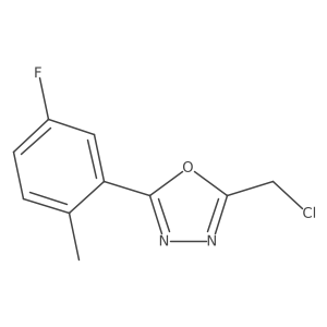 2-(Chloromethyl)-5-(5-fluoro-2-methylphenyl)-1,3,4-oxadiazole结构式