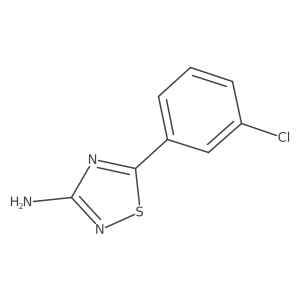 5-(3-Chlorophenyl)-1,2,4-thiadiazol-3-amine结构式