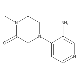4-(3-Aminopyridin-4-yl)-1-methylpiperazin-2-one结构式