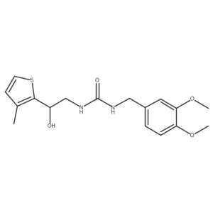 1-(3,4-Dimethoxybenzyl)-3-(2-hydroxy-2-(3-methylthiophen-2-yl)ethyl)urea结构式
