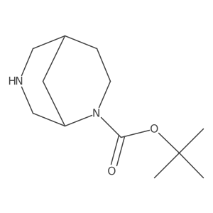 Tert-butyl 2,7-diazabicyclo[3.3.1]nonane-2-carboxylate结构式