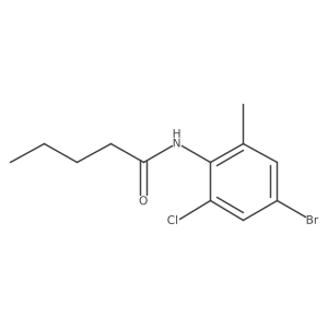N-(4-bromo-2-chloro-6-methylphenyl)pentanamide Structure