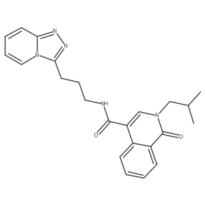 N-(3-([1,2,4]triazolo[4,3-a]pyridin-3-yl)propyl)-2-isobutyl-1-oxo-1,2-dihydroisoquinoline-4-carboxamide结构式