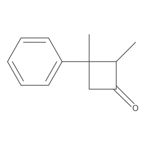 Cyclobutanone, 2,3-dimethyl-3-phenyl-, cis- Structure