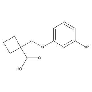 1-((3-Bromophenoxy)methyl)cyclobutanecarboxylic acid Structure