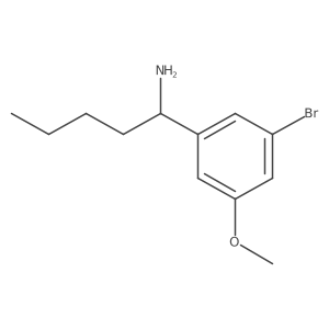 1-(3-Bromo-5-methoxyphenyl)pentan-1-amine结构式