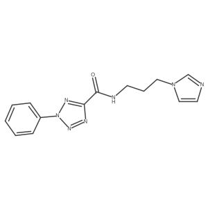 N-(3-(1H-imidazol-1-yl)propyl)-2-phenyl-2H-tetrazole-5-carboxamide Structure