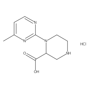 1-(4-Methylpyrimidin-2-yl)piperazine-2-carboxylic acid hydrochloride结构式