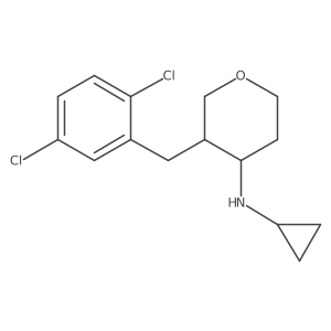 N-cyclopropyl-3-(2,5-dichlorobenzyl)tetrahydro-2H-pyran-4-amine结构式
