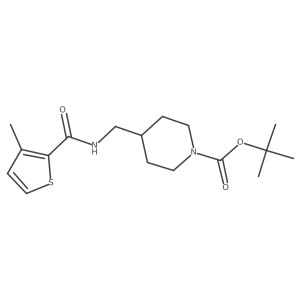 tert-Butyl 4-((3-methylthiophene-2-carboxamido)methyl)piperidine-1-carboxylate结构式