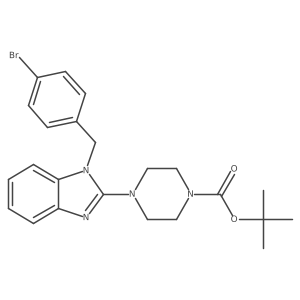 tert-Butyl 4-(1-(4-bromobenzyl)-1H-benzo[d]imidazol-2-yl)piperazine-1-carboxylate结构式