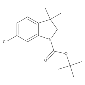 6-Chloro-3,3-dimethyl-2,3-dihydro-indole-1-carboxylic acid tert-butyl ester Structure