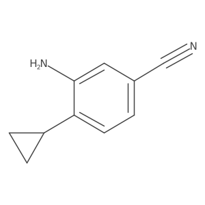 3-Amino-4-cyclopropylbenzonitrile结构式