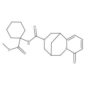 Methyl 1-[[(1S,9S)-6-oxo-7,11-diazatricyclo[7.3.1.02,7]trideca-2,4-diene-11-carbonyl]amino]cyclohexane-1-carboxylate结构式
