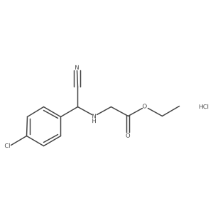 Ethyl 2-[[(4-chlorophenyl)-cyano-methyl]amino]acetate hydrochloride结构式