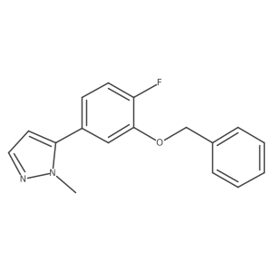 5-(3-(Benzyloxy)-4-fluorophenyl)-1-methyl-1H-pyrazole Structure