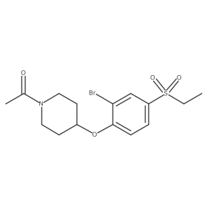 1-[4-(2-Bromo-4-ethylsulfonylphenoxy)piperidin-1-yl]ethanone结构式