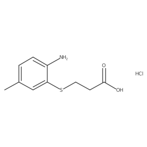 3-[(2-Amino-5-methylphenyl)sulfanyl]propanoic acid hydrochloride Structure
