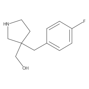 {3-[(4-Fluorophenyl)methyl]pyrrolidin-3-yl}methanol Structure