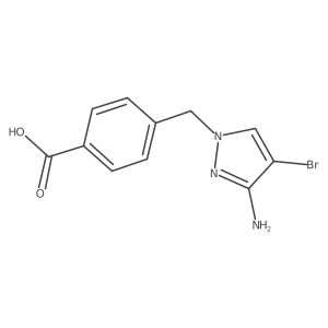 4-[(3-amino-4-bromo-1H-pyrazol-1-yl)methyl]benzoic acid结构式