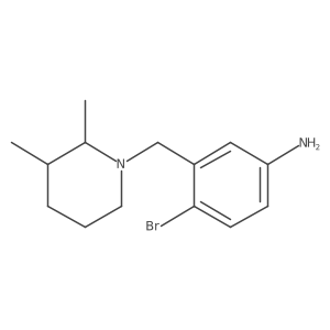 4-Bromo-3-[(2,3-dimethylpiperidin-1-yl)methyl]aniline Structure