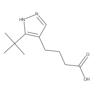 4-(3-tert-butyl-1H-pyrazol-4-yl)butanoic acid结构式