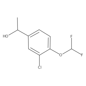 (1S)-1-[3-chloro-4-(difluoromethoxy)phenyl]ethan-1-ol结构式