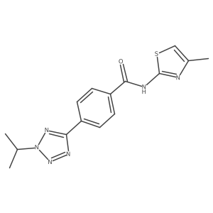 4-(2-isopropyl-2H-tetrazol-5-yl)-N-(4-methylthiazol-2-yl)benzamide Structure