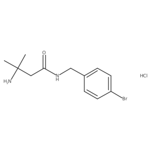 3-Amino-N-(4-bromobenzyl)-3-methylbutanamide hydrochloride Structure
