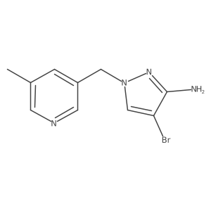 4-bromo-1-[(5-methylpyridin-3-yl)methyl]-1H-pyrazol-3-amine结构式