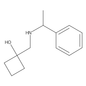 1-{[(1-Phenylethyl)amino]methyl}cyclobutan-1-ol结构式