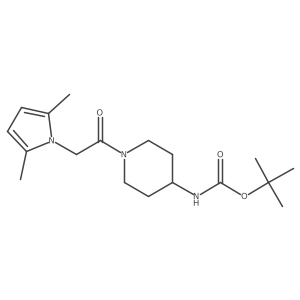 tert-butyl {1-[(2,5-dimethyl-1H-pyrrol-1-yl)acetyl]piperidin-4-yl}carbamate结构式