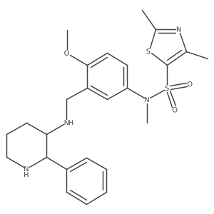 N-[4-Methoxy-3-[[[(2S,3S)-2-phenyl-3-piperidinyl]amino]methyl]phenyl]-N,2,4-trimethyl-5-thiazolesulfonamide Structure