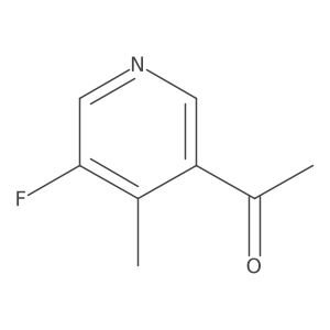 1-(5-Fluoro-4-methyl-3-pyridinyl)ethanone结构式
