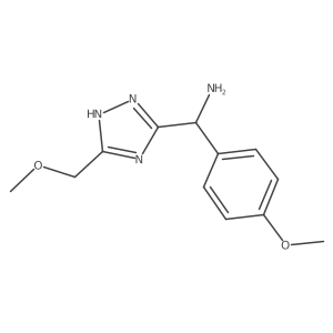 (5-(Methoxymethyl)-1H-1,2,4-triazol-3-yl)(4-methoxyphenyl)methanamine Structure