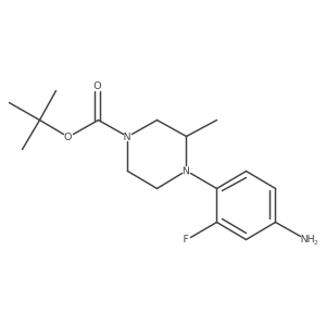 (S)-tert-butyl 4-(4-amino-2-fluorophenyl)-3-methylpiperazine-1-carboxylate Structure