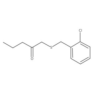 1-{[(2-Chlorophenyl)methyl]sulfanyl}pentan-2-one Structure