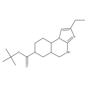 Tert-butyl 4-ethyl-2,5,7,11-tetraazatricyclo[7.4.0.0,2,6]trideca-3,5-diene-11-carboxylate Structure