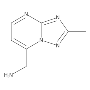{2-Methyl-[1,2,4]triazolo[1,5-a]pyrimidin-7-yl}methanamine结构式