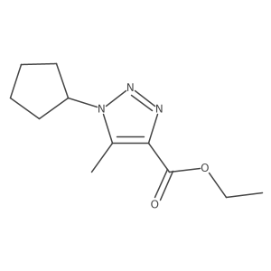 Ethyl 1-cyclopentyl-5-methyl-1H-1,2,3-triazole-4-carboxylate结构式