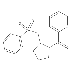 (2-((Phenylsulfonyl)methyl)pyrrolidin-1-yl)(pyridin-2-yl)methanone结构式