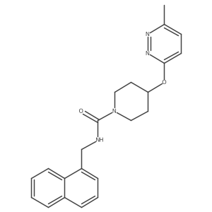 4-((6-methylpyridazin-3-yl)oxy)-N-(naphthalen-1-ylmethyl)piperidine-1-carboxamide结构式