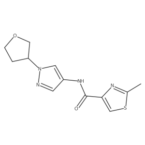 2-methyl-N-(1-(tetrahydrofuran-3-yl)-1H-pyrazol-4-yl)thiazole-4-carboxamide Structure