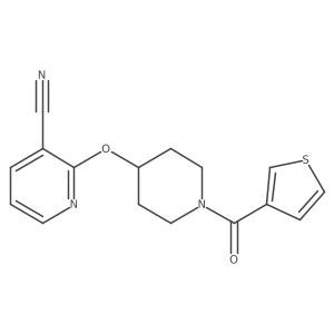 2-((1-(Thiophene-3-carbonyl)piperidin-4-yl)oxy)nicotinonitrile结构式