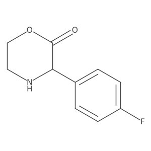 3-(4-Fluorophenyl)morpholin-2-one结构式