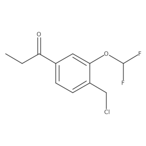 1-(4-(Chloromethyl)-3-(difluoromethoxy)phenyl)propan-1-one结构式