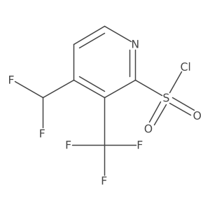 4-(Difluoromethyl)-3-(trifluoromethyl)pyridine-2-sulfonyl chloride结构式